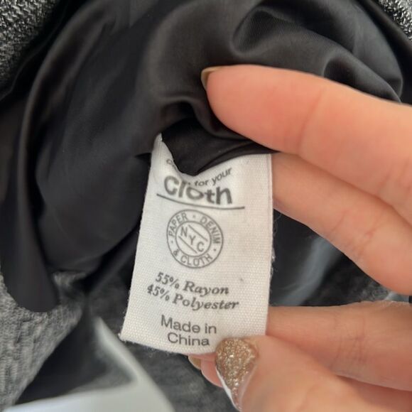 Paper Denim & Cloth Women's Utility Jacket Gray Zip Front Size Small - Picture 3 of 5